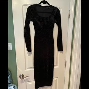 Lulus Black Velvet Dress